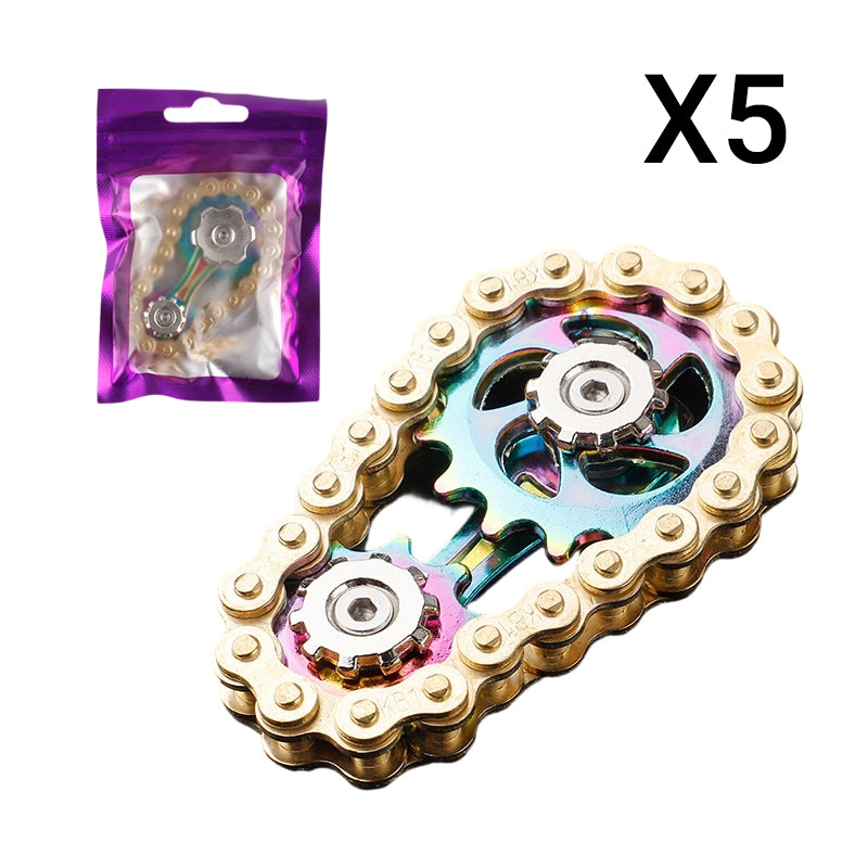 Fingertip Gear Wheel Chain Toy