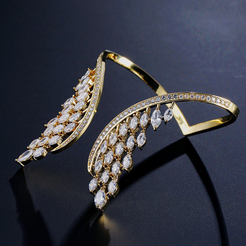 Angel wings bracelet and ring