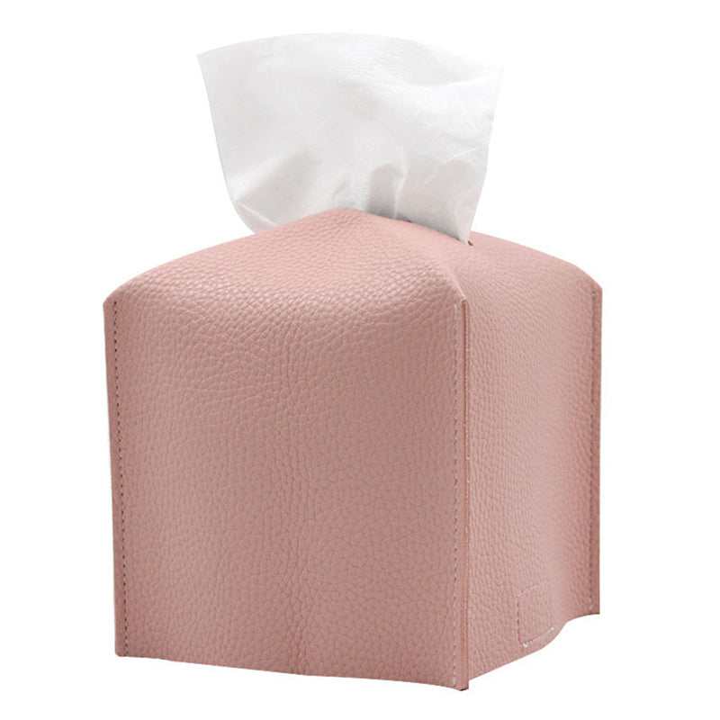 Square Leather Tissue Box Cover