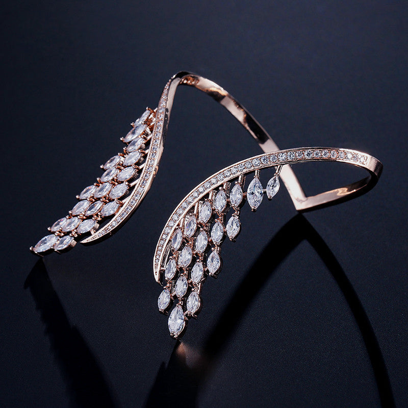 Angel wings bracelet and ring