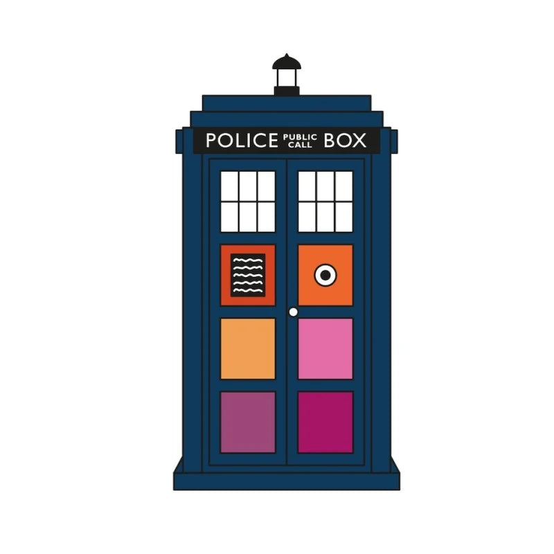 Rainbow Pride Tardis Pin