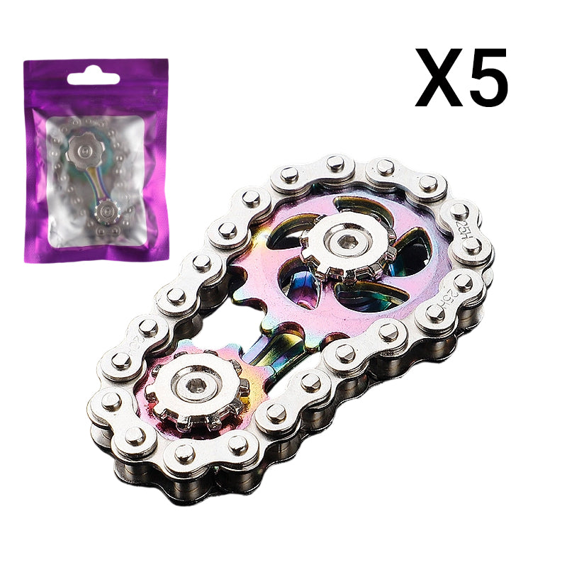 Fingertip Gear Wheel Chain Toy