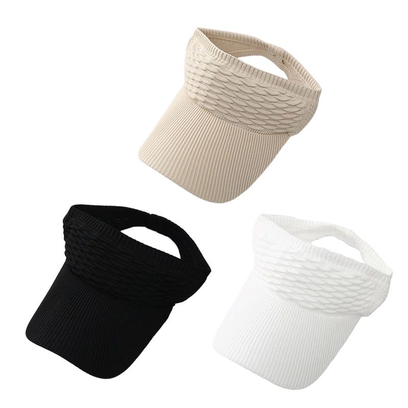 Women's Wide Brim Open-Top Sun Visor Hat