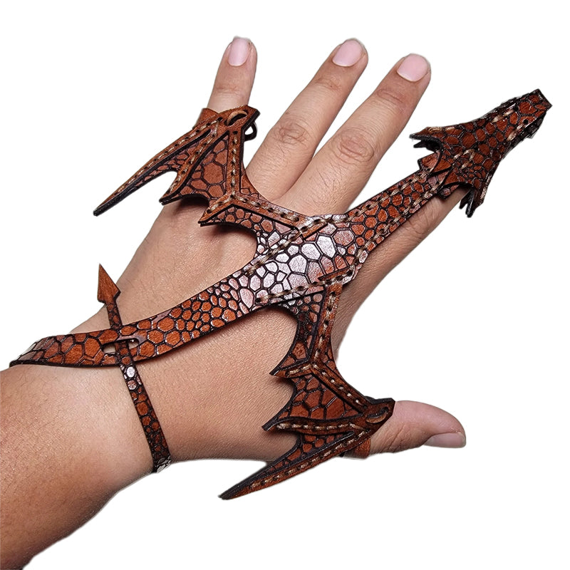 Leather Hand Dragon Cuff