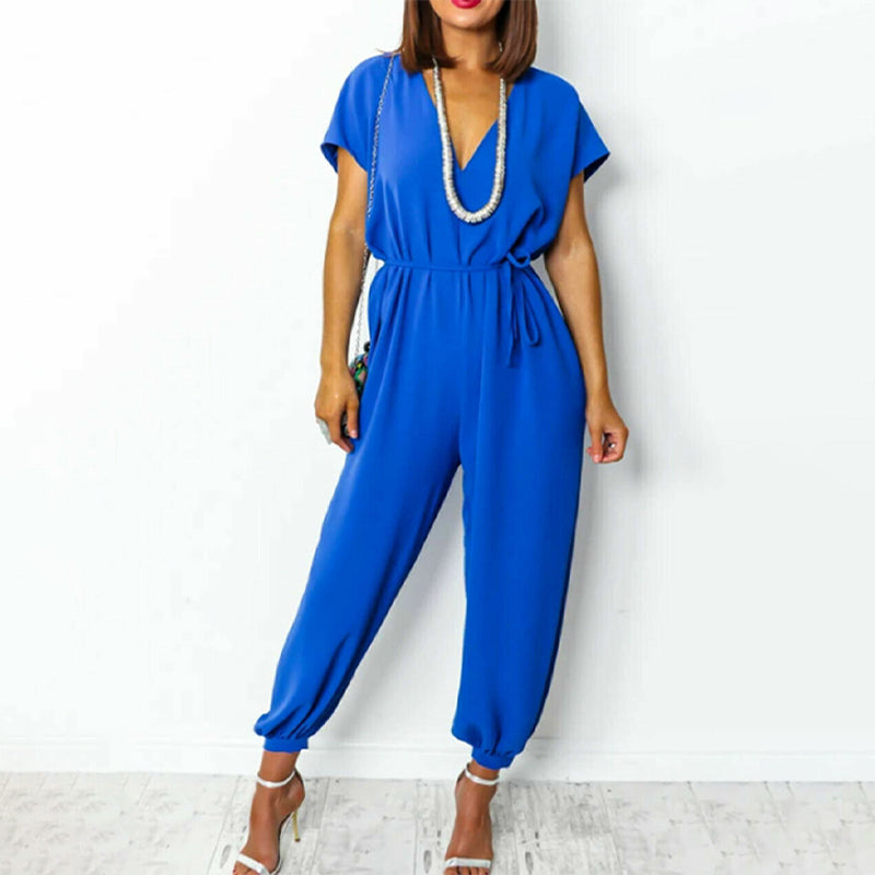 HAREM BELTED JUMPSUIT