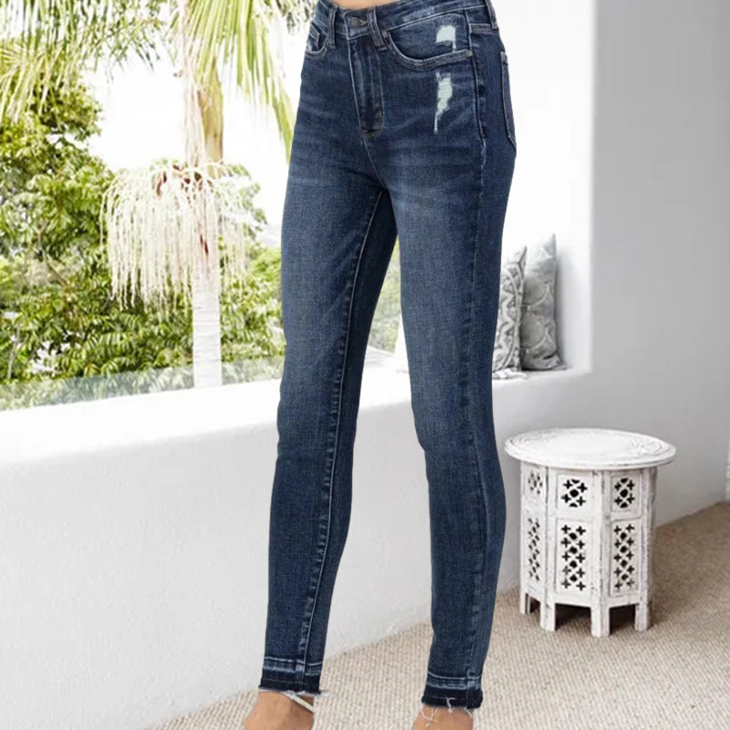 Blue Tummy Control Skinny Jeans