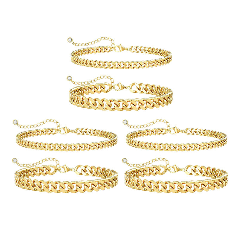 Luxury Double Layer Cuban Chain Anklet