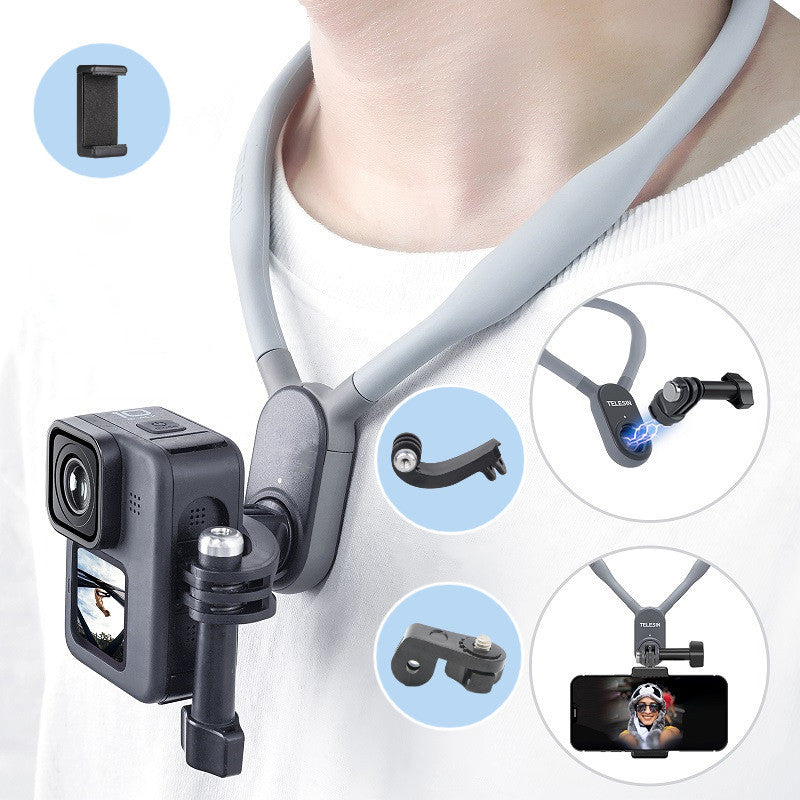 U-shaped neck mount for sports cameras