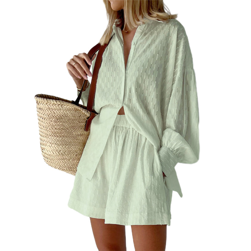 Jacquard Bubble Sleeve Suit