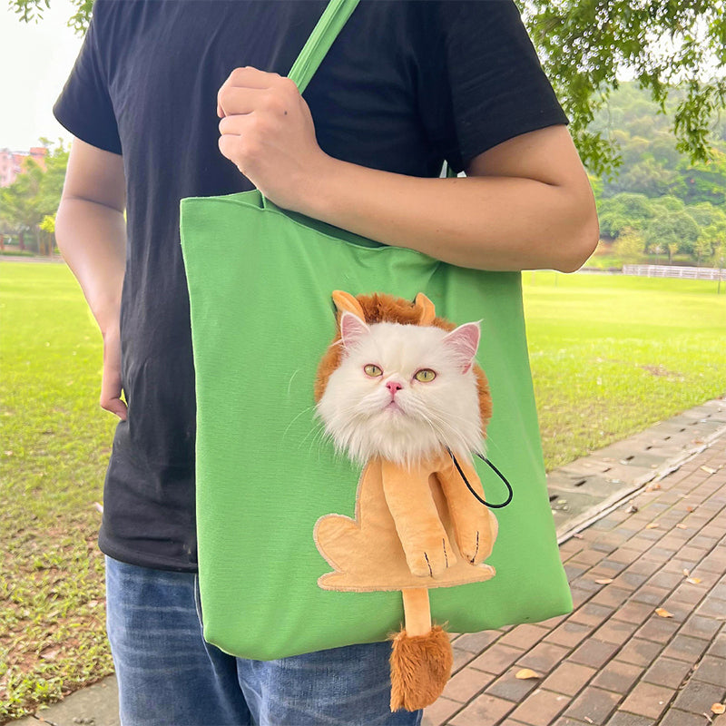 Show Head Pet Canvas Shaped Shoulder Bag