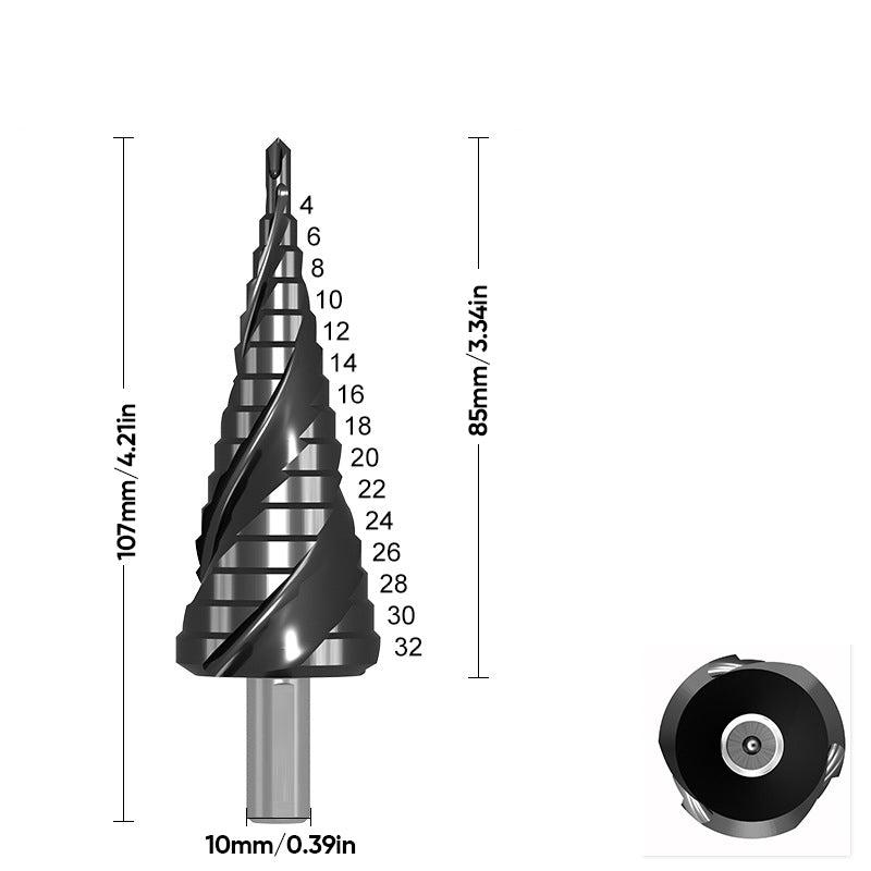 Triple-edged pagoda drill