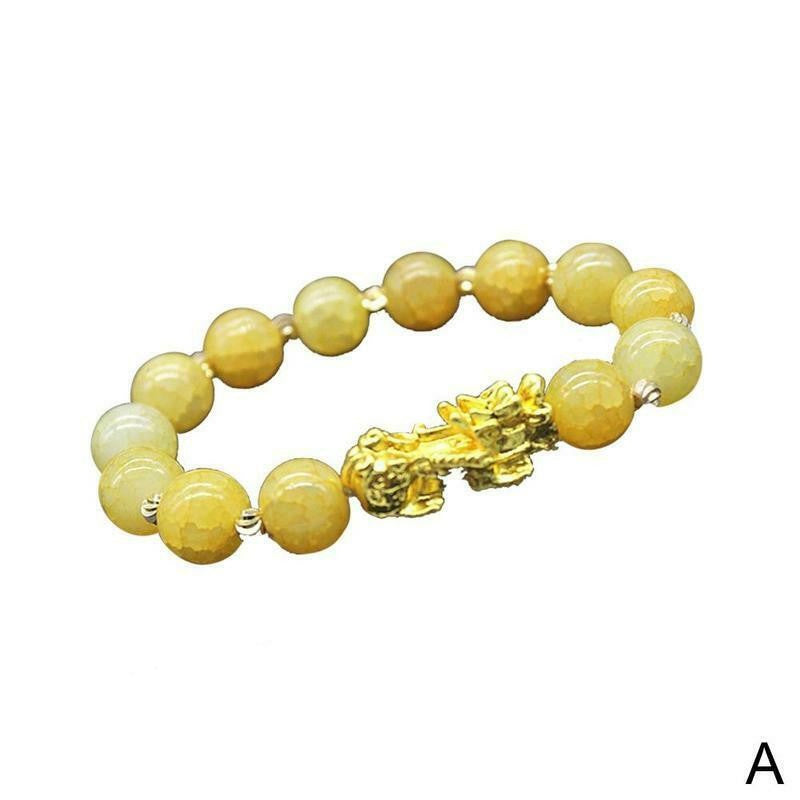 3D Hard Gold 99 Obsidian Sand Gold Pixiu Bracelet