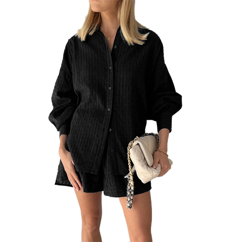 Jacquard Bubble Sleeve Suit