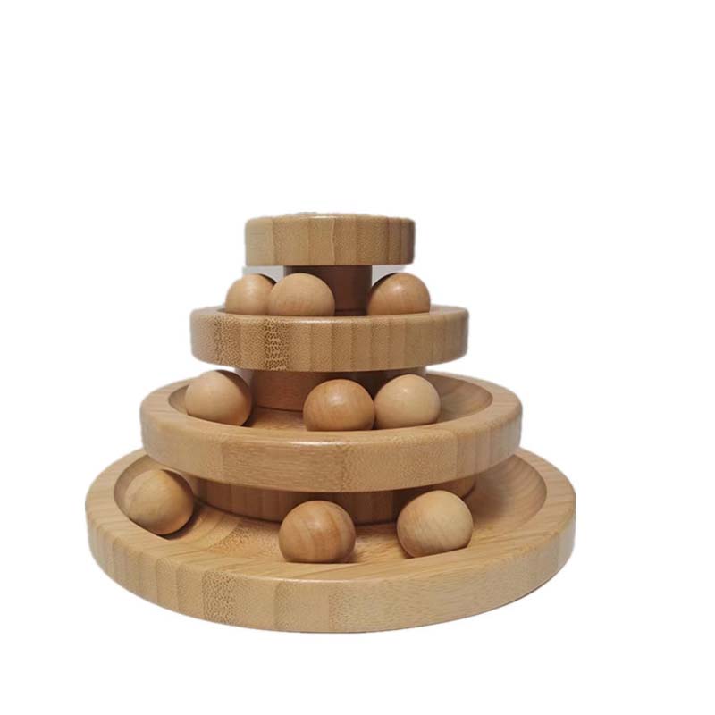 Hand Crafted Interactive Cat Ball Track Tower