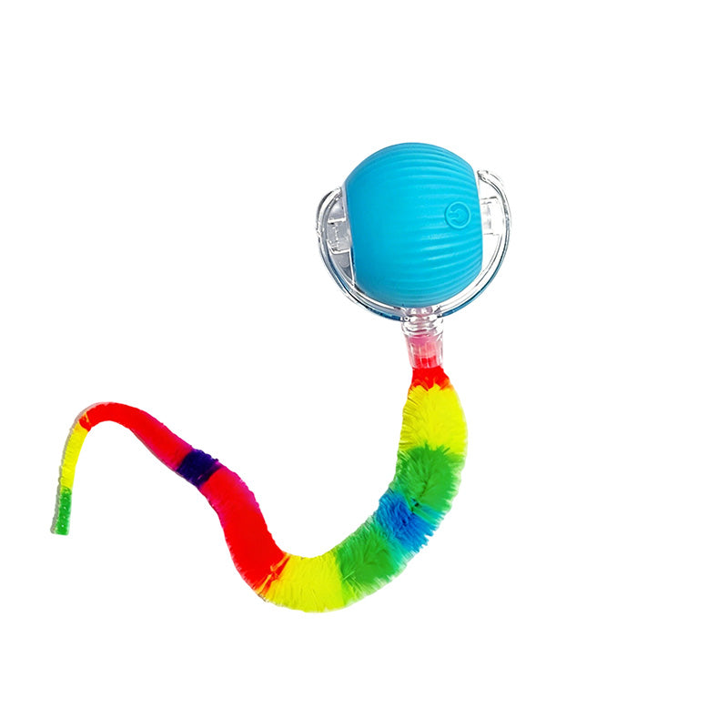 Colorful Caterpillar Cat Teaser Ball