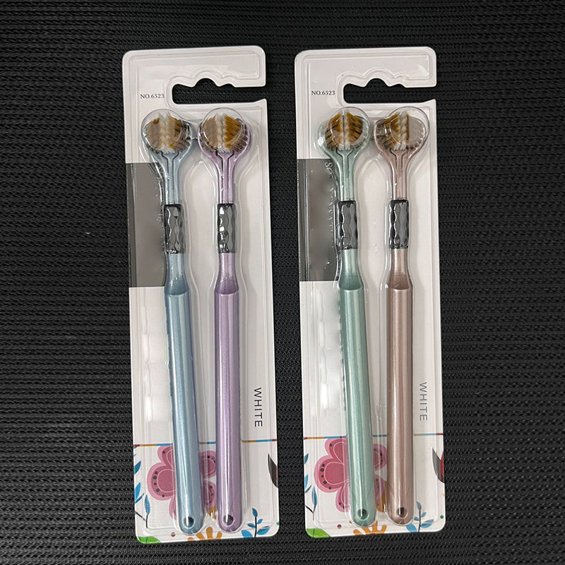 Three-headed, Three-sided Toothbrush