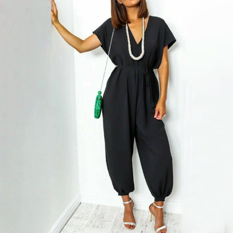 HAREM BELTED JUMPSUIT