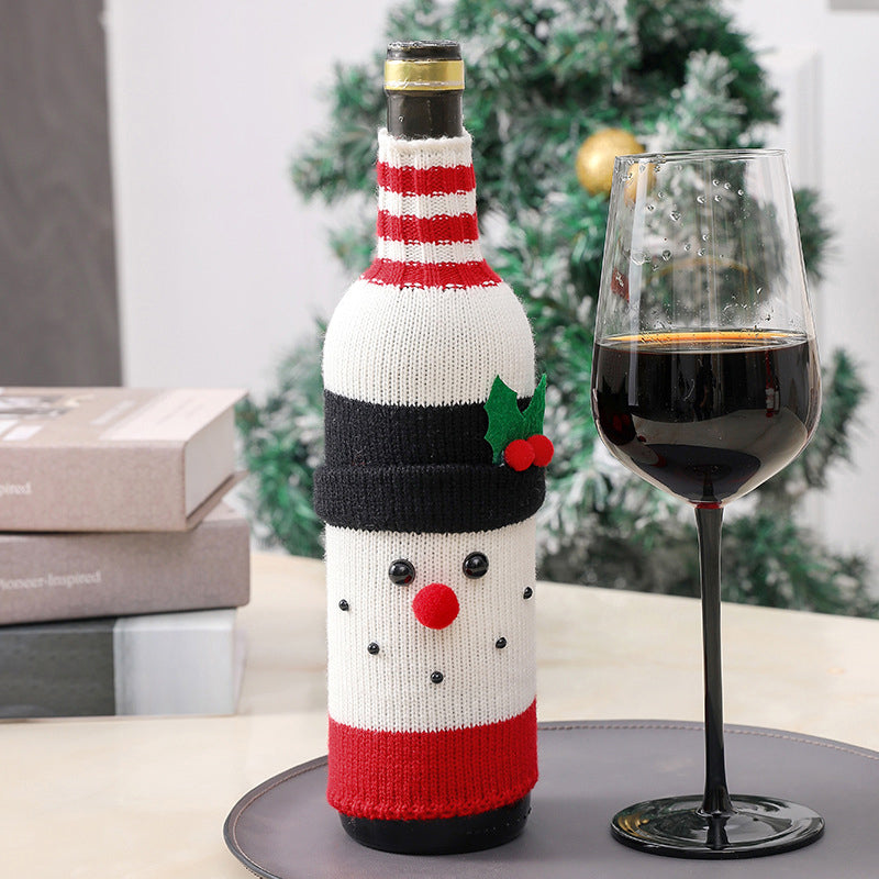 Christmas Decorative Santa Wine Bottle Cover