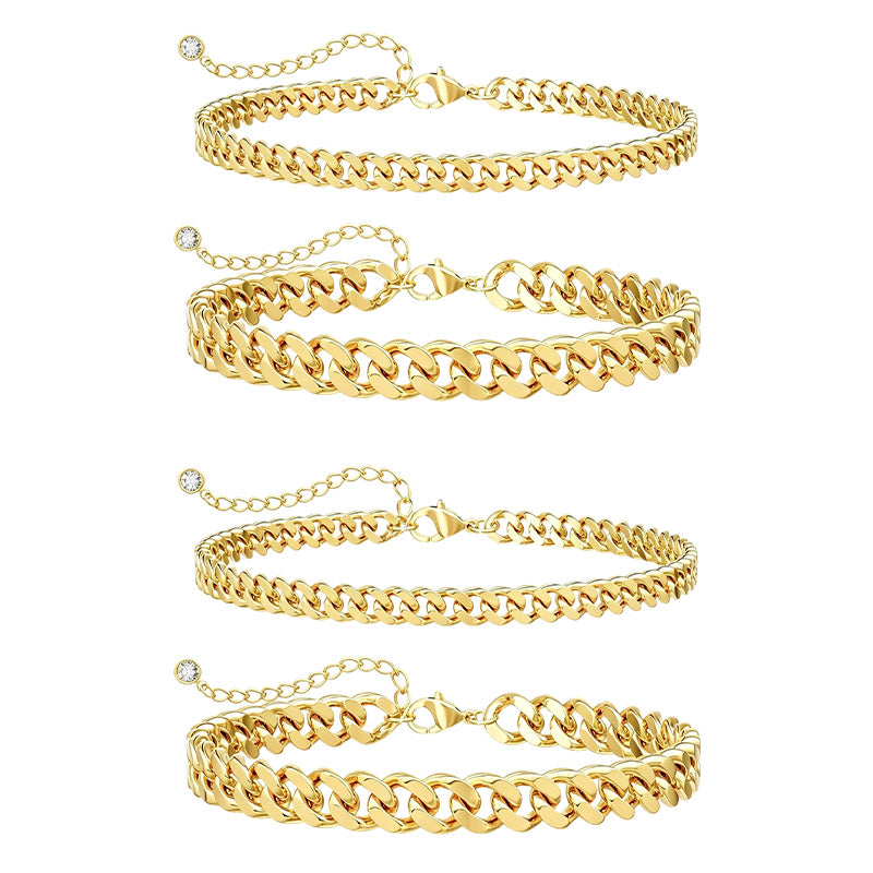 Luxury Double Layer Cuban Chain Anklet