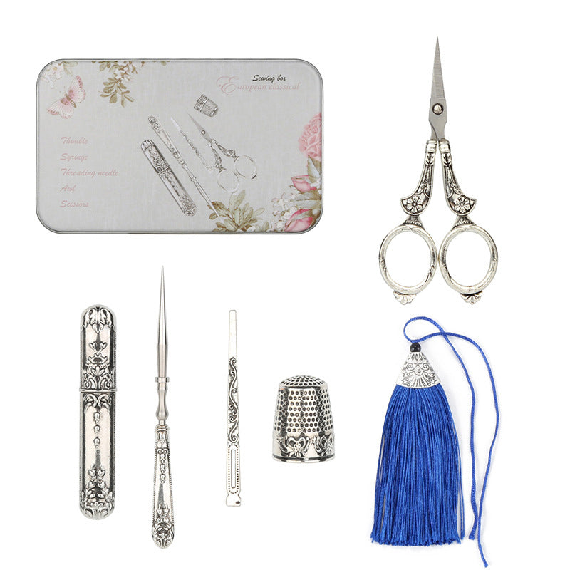 Vintage 5-Piece Set of Pointed Scissors