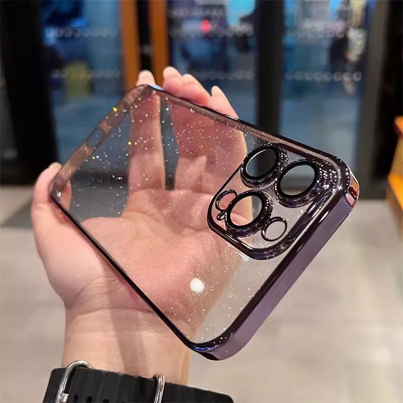 Electroplated Glitter Leaky Label Magnetic Phone Case