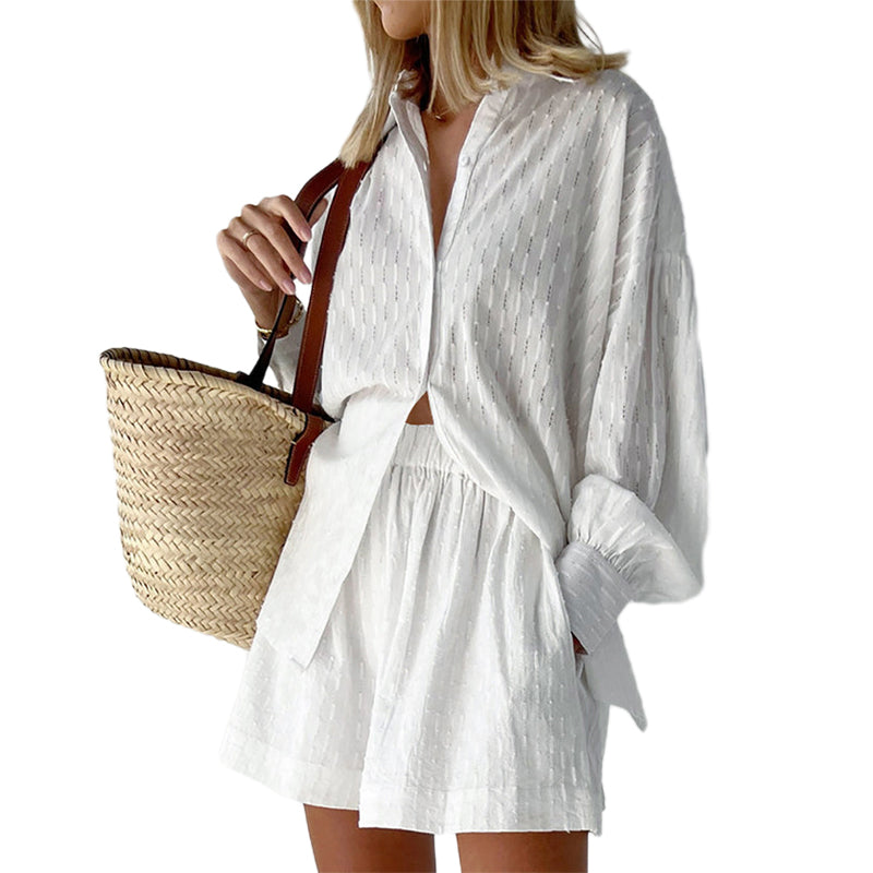 Jacquard Bubble Sleeve Suit