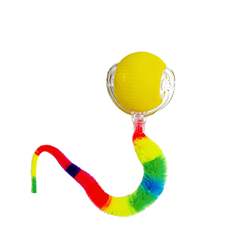 Colorful Caterpillar Cat Teaser Ball