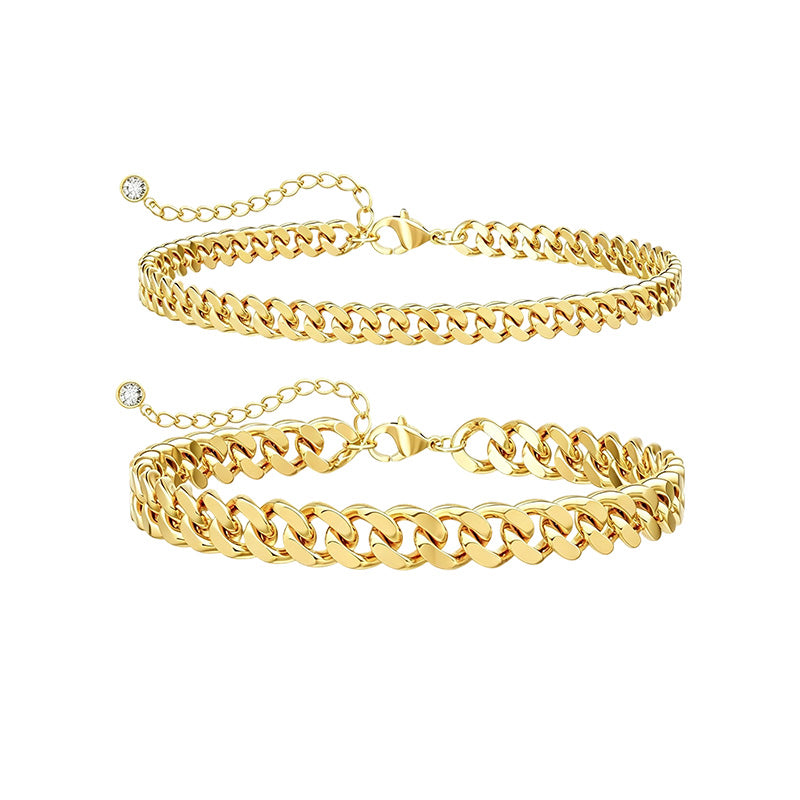 Luxury Double Layer Cuban Chain Anklet