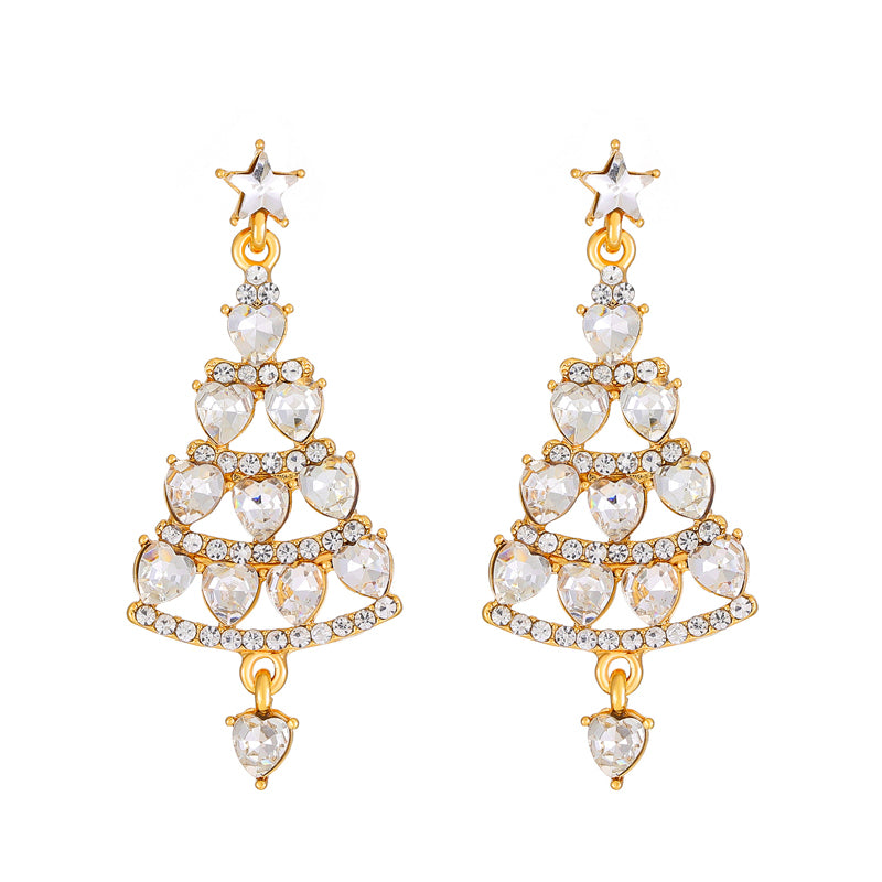 Sparkling Christmas Tree Earrings