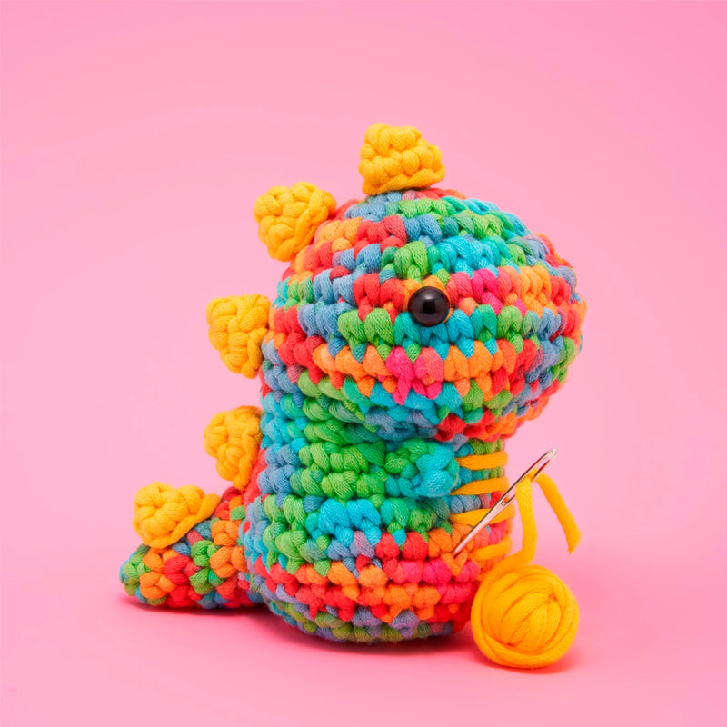 Rainbow Dinosaur Crochet Kit