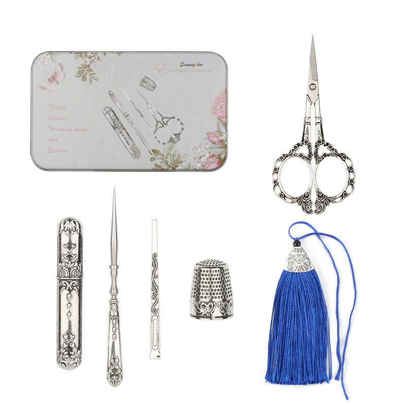 Vintage 5-Piece Set of Pointed Scissors