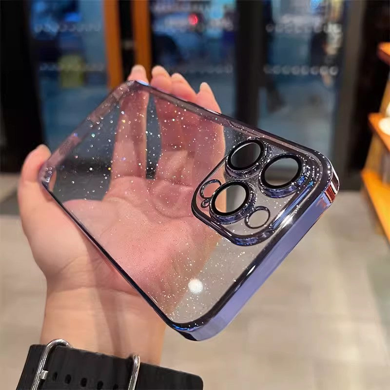 Electroplated Glitter Leaky Label Magnetic Phone Case