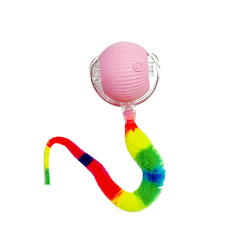 Colorful Caterpillar Cat Teaser Ball