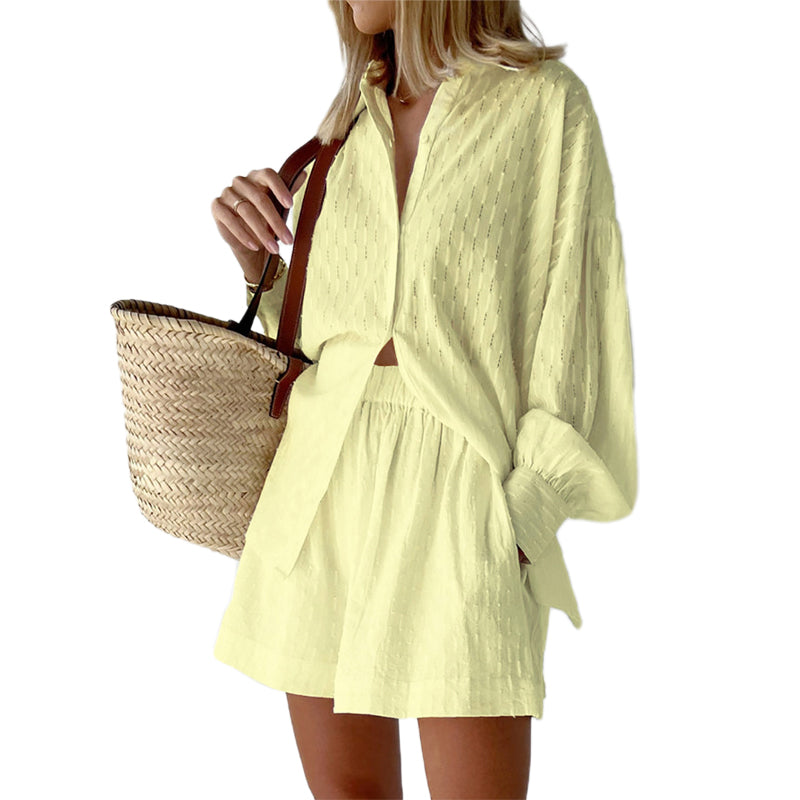 Jacquard Bubble Sleeve Suit