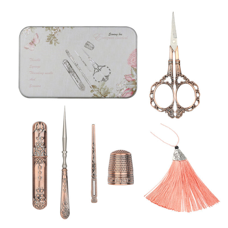 Vintage 5-Piece Set of Pointed Scissors
