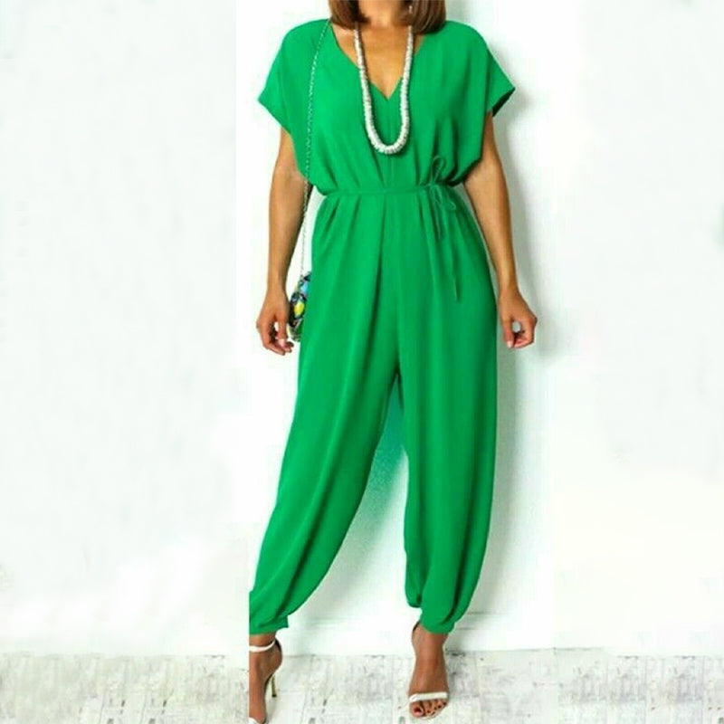 HAREM BELTED JUMPSUIT