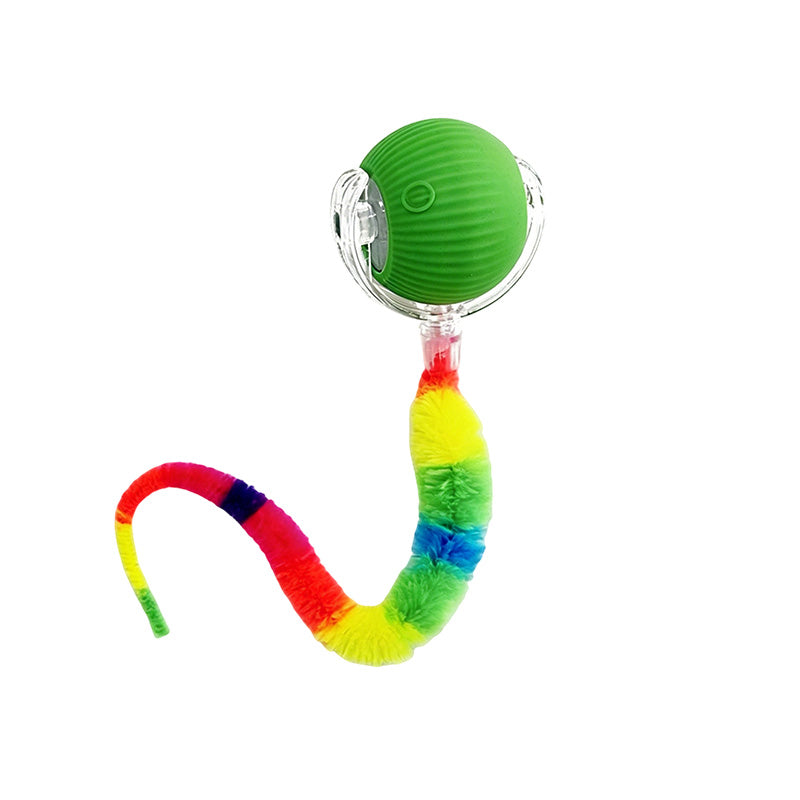 Colorful Caterpillar Cat Teaser Ball