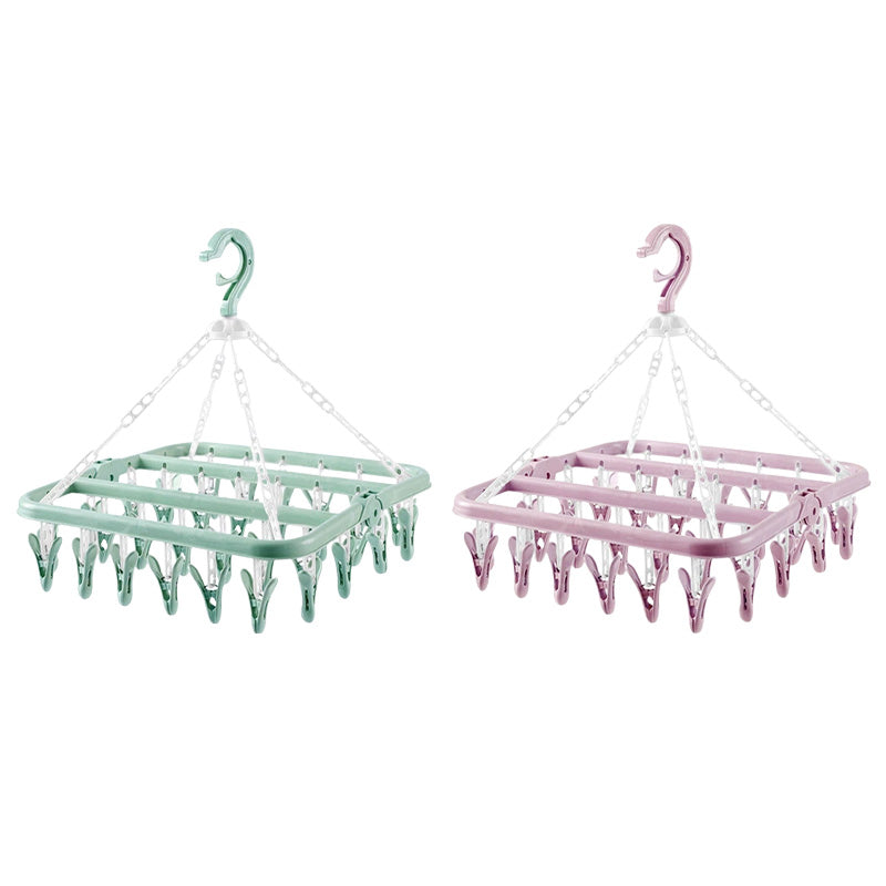 Windproof 32-Clip Drying Rack