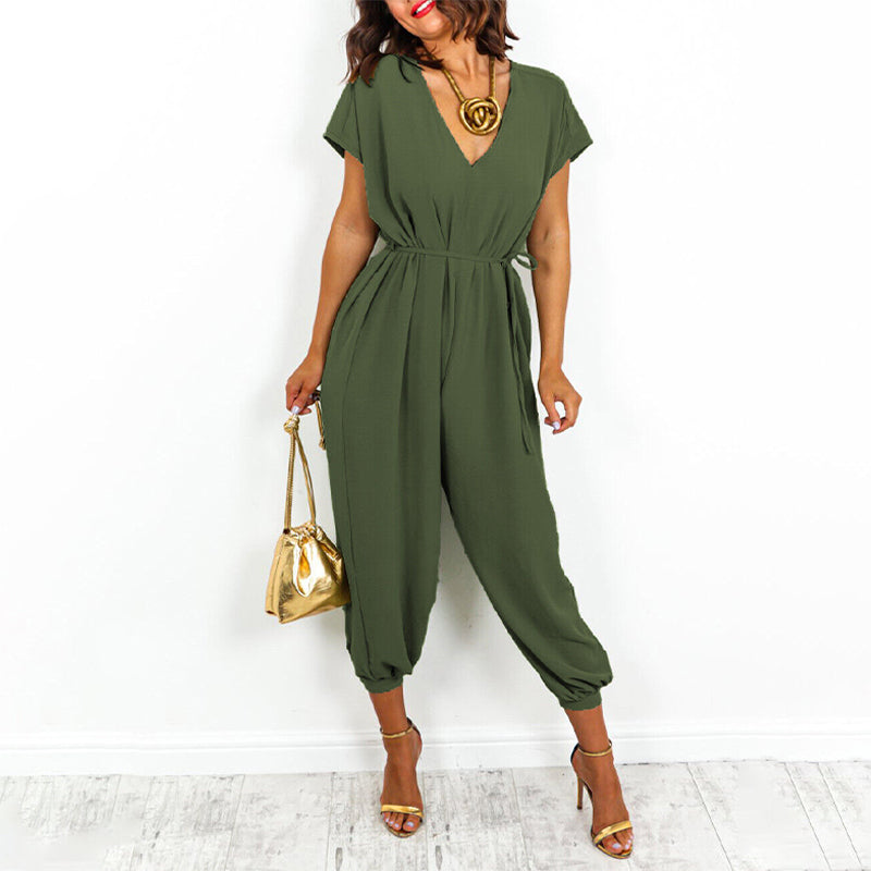 HAREM BELTED JUMPSUIT