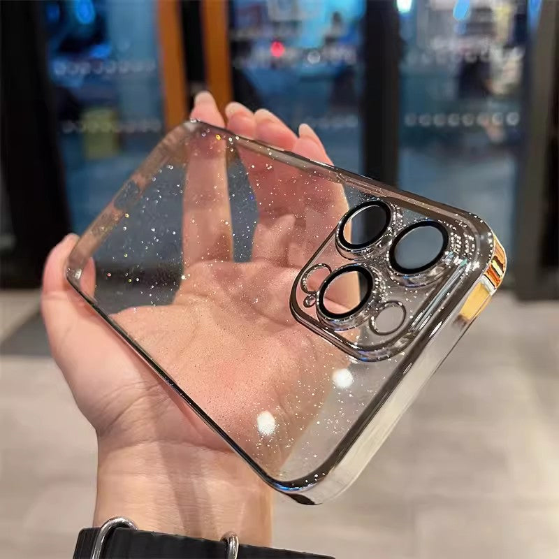 Electroplated Glitter Leaky Label Magnetic Phone Case