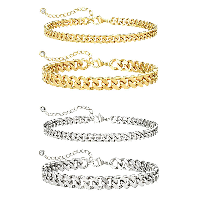 Luxury Double Layer Cuban Chain Anklet