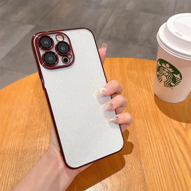 Electroplated Glitter Leaky Label Magnetic Phone Case