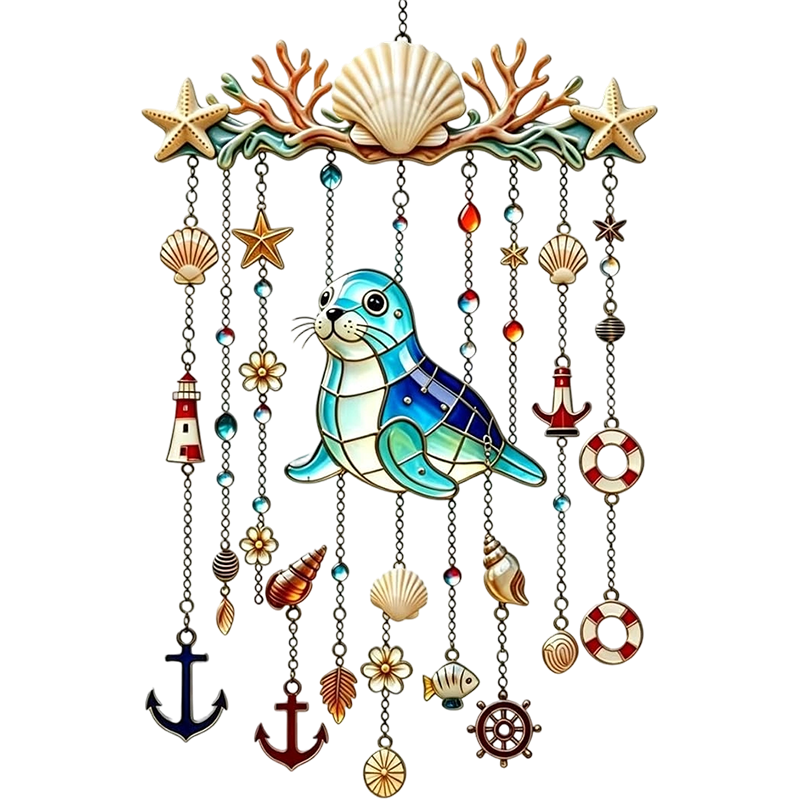 2D Ocean-Themed Wind Chime