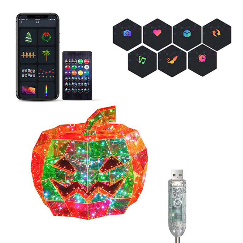 Halloween Prismatic Multicolor Jack-O'-Lantern LED Light