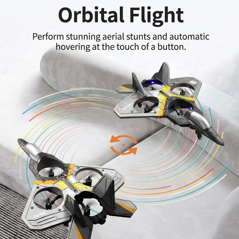 4-Motor RC Fighter Plane Toy with Gravity Control