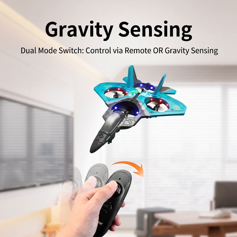 4-Motor RC Fighter Plane Toy with Gravity Control