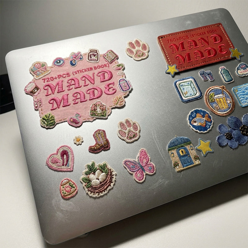 Faux embroidery stickers
