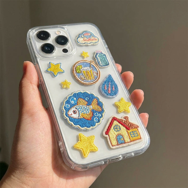 Faux embroidery stickers
