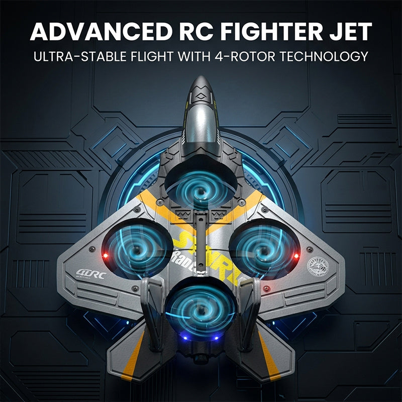 4-Motor RC Fighter Plane Toy with Gravity Control