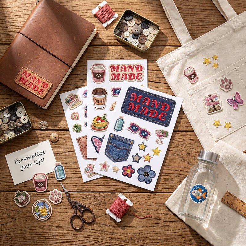 Faux embroidery stickers